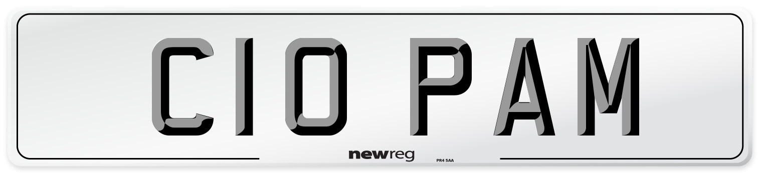 C10 PAM Number Plate from New Reg